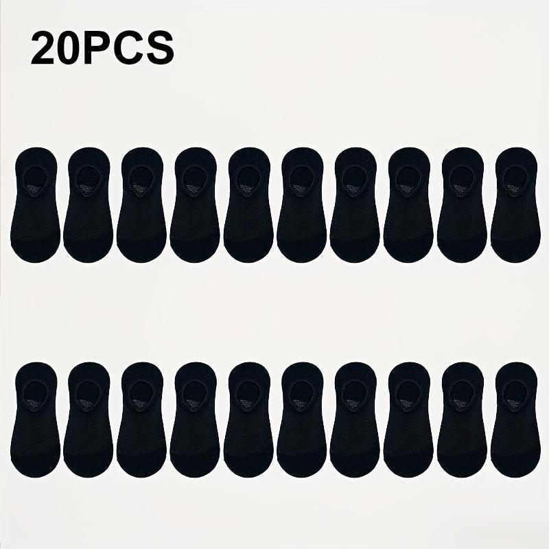 30 Pairs Unisex Solid Ankle Socks Lightweight Soft Low Cut Women's Stockings