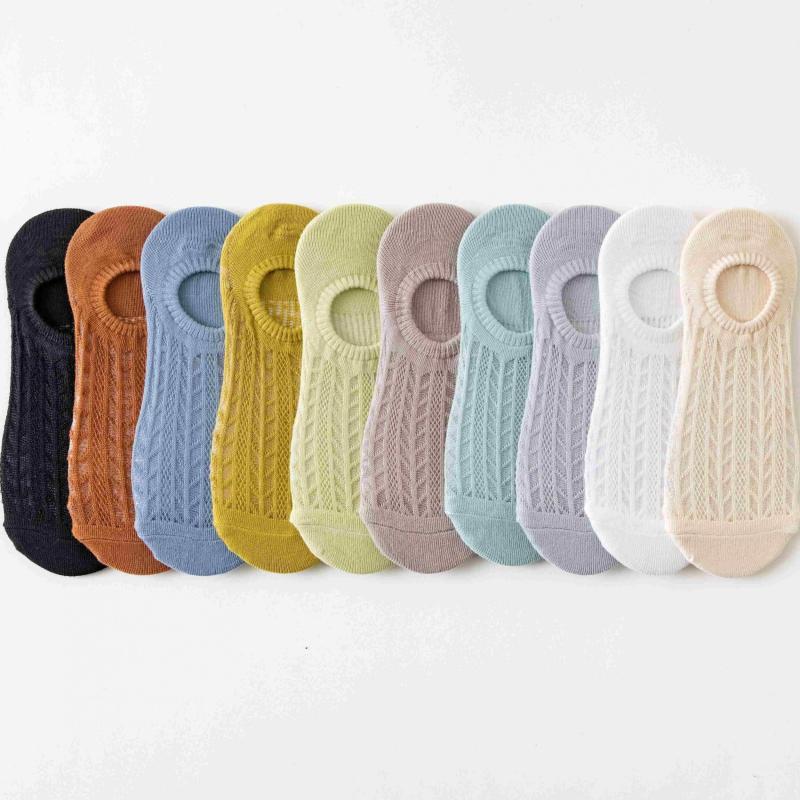 10 Pairs Mesh Ankle Socks Hollow Out Low Cut Stockings Women's Hosiery
