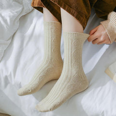 Thick & Warm Winter Argyle Crew Socks Women's Stocking