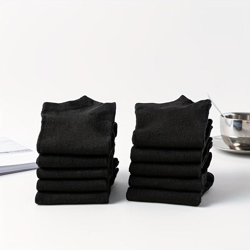 10 Pairs Solid Crew Socks Soft Low Cut Ankle Socks
