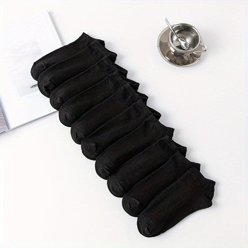 10 Pairs Solid Crew Socks Soft Low Cut Ankle Socks
