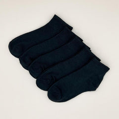 5 Pairs Women's Solid Ankle Socks
