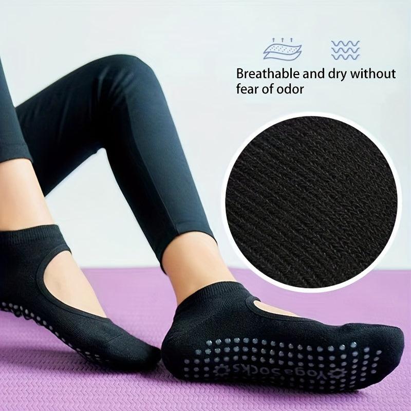 Breathable Hollow Out Yoga Socks Lightweight Non slip Ankle Socks