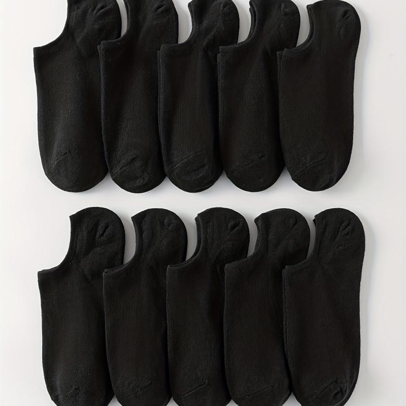 10 Pairs Solid Ankle Socks Soft & Lightweight Women's Stockings
