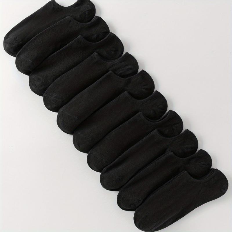 10 Pairs Solid Ankle Socks Soft & Lightweight Women's Stockings