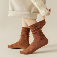 Double Needle Vertical Striped Socks