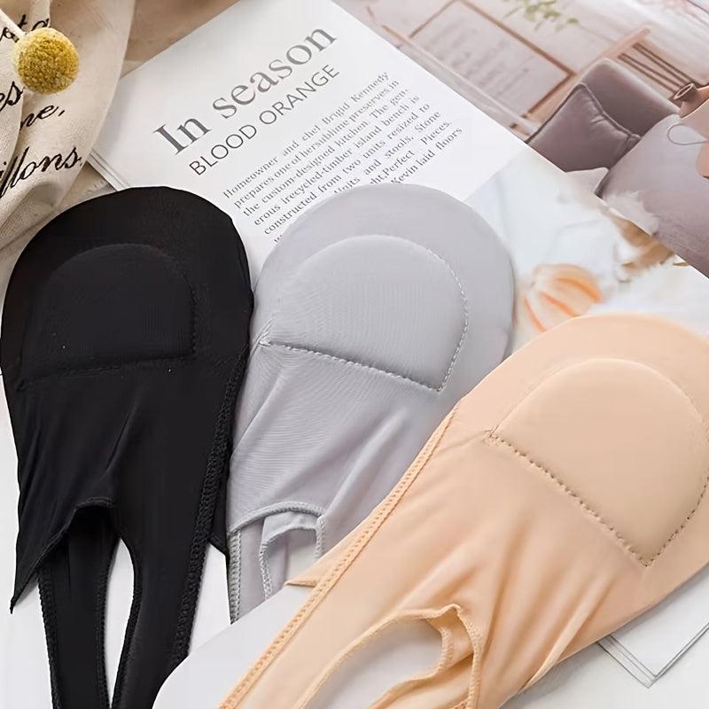 4 Pairs Breathable Half Palm Slingback Socks