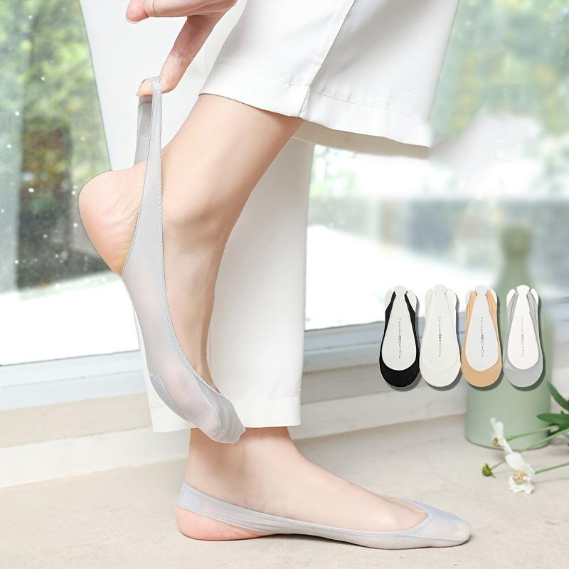 4 Pairs Breathable Half Palm Slingback Socks