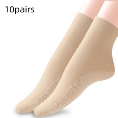 10 Pairs Solid Crew Socks for Women