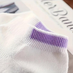6 Pairs Women's Lightweight Sports Ankle Socks Soft & Comfortable