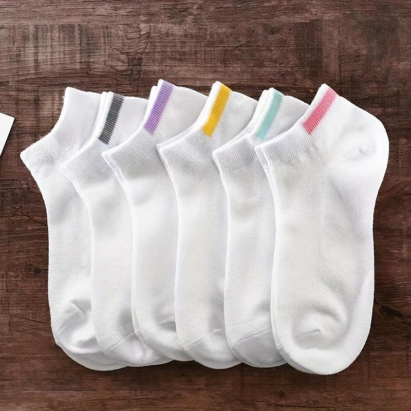 6 Pairs Women's Lightweight Sports Ankle Socks Soft & Comfortable