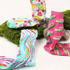 Colorblock Crew Socks Comfy & Breathable Women's Stockings