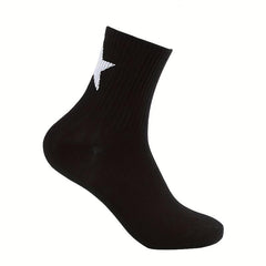 5 Pairs Star Pattern Socks Mid Tube Women's Stockings