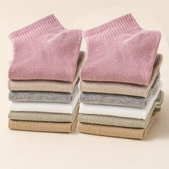 12 Pairs Solid Crew Socks Women's Stockings & Hosiery