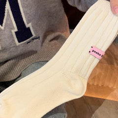 5 Pairs Letter Pattern Mid Tube Socks Women's Stockings