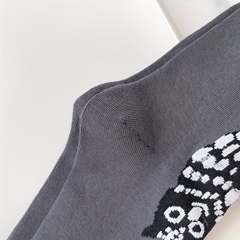 3 Pairs Owl & Cat Socks Comfy Mid Tube Women's Stockings