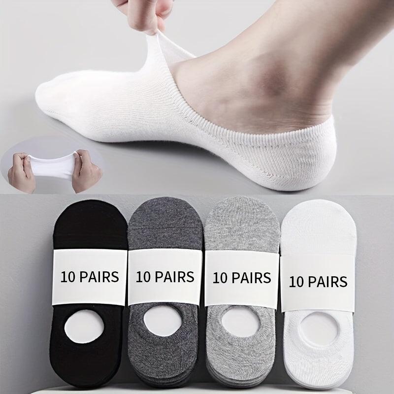 10 Pairs Lightweight Ankle Socks for Women Solid Soft Stockings & Hosiery
