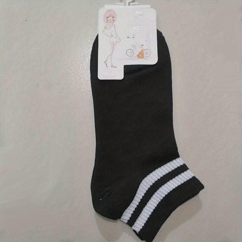 Striped Solid Short Socks Women's Stockings