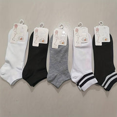Striped Solid Short Socks Women's Stockings