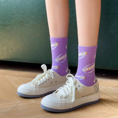 8 Pairs Letter Pattern Women's Socks Mixed Pack