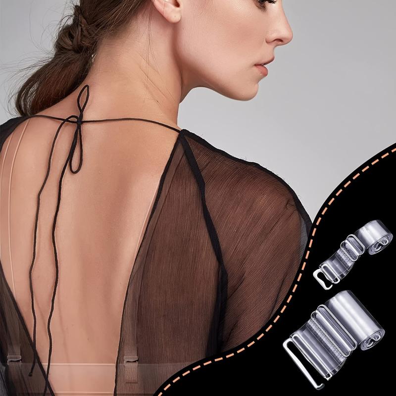 Adjustable Transparent Bra Straps Elastic Non slip