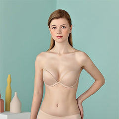 Front Buckle Push Up Bra Strapless Invisible Bra Women's Lingerie