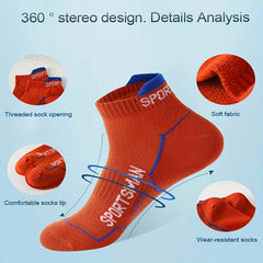 6 Pairs Letter Print Sports Short Socks Women's Stockings