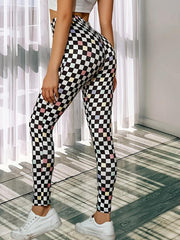 Colorblock Plaid Lounge Pants Soft Elastic Waistband Womens Loungewear