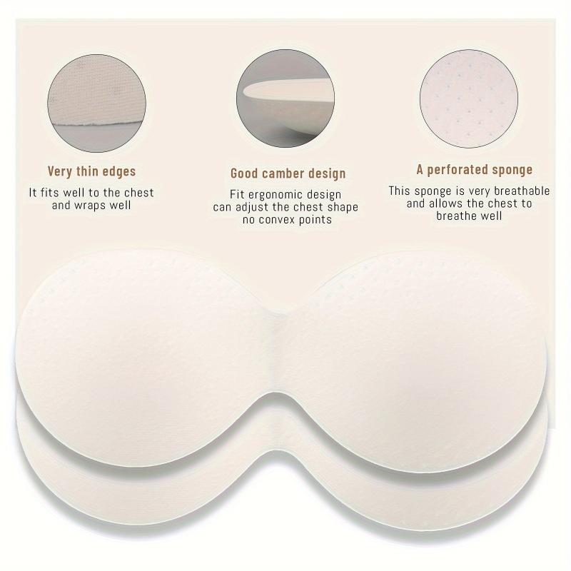 3pcs Sponge Bra Insert Pads Anti-convex Chest Enhancer Women's Lingerie