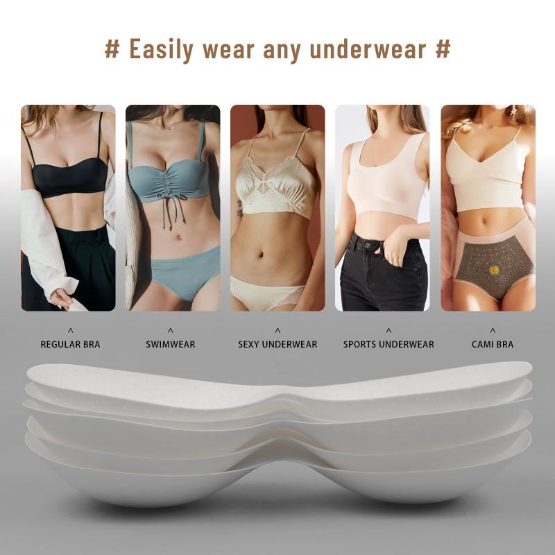 3pcs Sponge Bra Insert Pads Anti-convex Chest Enhancer Women's Lingerie
