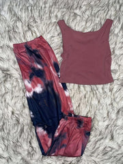 Tie Dye Lounge Set Tank Top & Pants Women's Loungewear