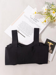 Solid Sports Bra Comfy & Breathable Full Coverage Bra