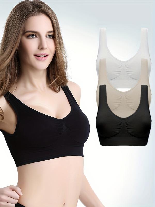Ruched Bust Sports Bra U Neck Yoga Tank