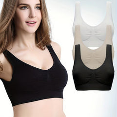 Ruched Bust Sports Bra U Neck Yoga Tank