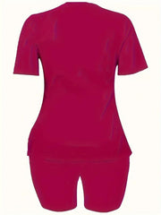 Women's Plus Size Cross Letter Print Lounge Set