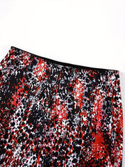 Women's Plus Splash Print Racer Back Bra & Shorts Set