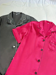 4 Pack Plus Size Pajama Set Women's Button Up