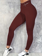 3PC Women's Plus Size Sports Leggings Set High Rise Stretchy Skinny Leggings