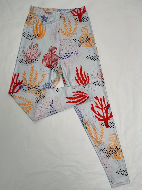 Floral Print High Rise Slim Fit Yoga Leggings