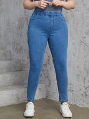 Casual High Rise Plus Size Skinny Jeans