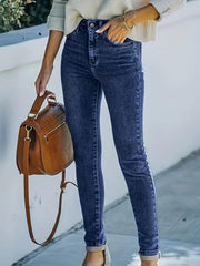 Women's Plus Solid Button Fly Medium Stretch Skinny Jeans