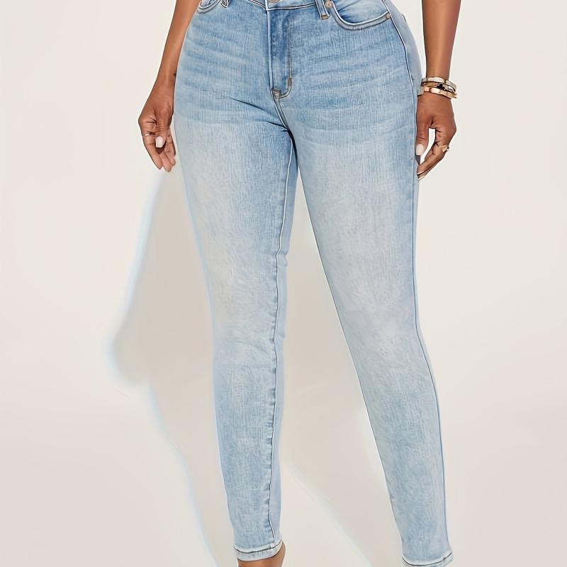 Women's Plus Button Fly High Rise Skinny Jeans