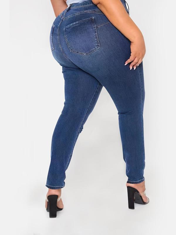 Women's Plus Ripped High Rise Skinny Jeans
