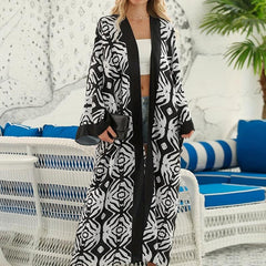 Boho Kimono Plus Size Long Sleeve Loose Cover Up