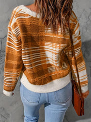 Women's Plus Plaid Print V-Neck Cardigan