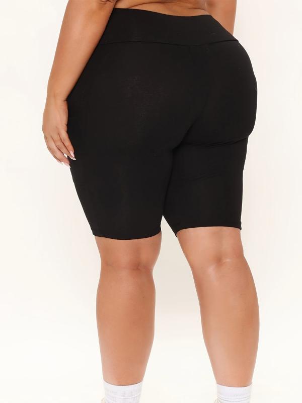 Women's Plus Cat & Book Print High Rise Biker Shorts