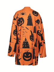Women's Plus Size Halloween Cardigan