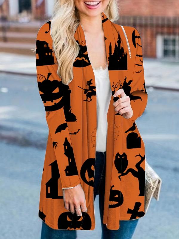 Women's Plus Size Halloween Cardigan