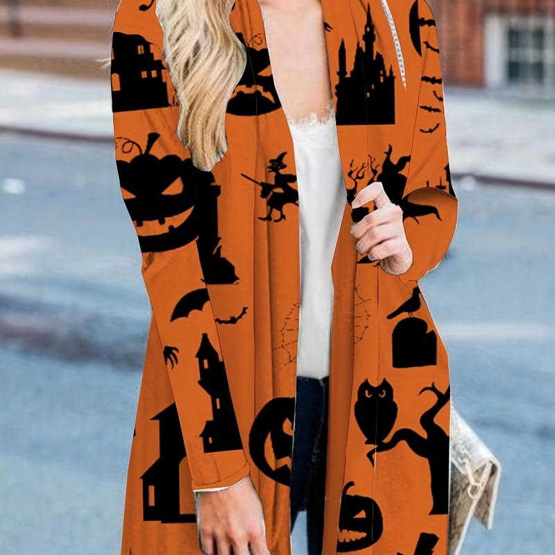 Women's Plus Size Halloween Cardigan