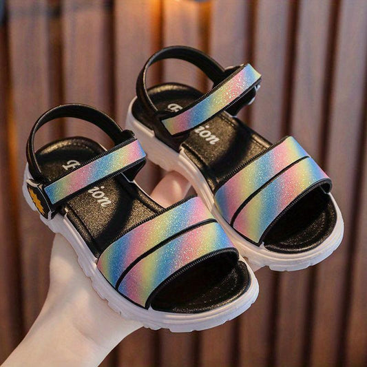 JIAGEYA Girls Sandals Lightweight Non Slip Comfy Summer Beach Shoes